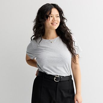 Juniors' Plus Size SO® Short Sleeve Knit Tee