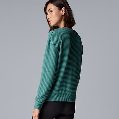 Women's Simply Vera Vera Wang Drawcord Hem Cozy Pullover Top