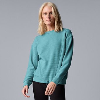 Women's Simply Vera Vera Wang Drawcord Hem Cozy Pullover Top
