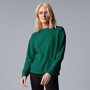 Women's Simply Vera Vera Wang Drawcord Hem Cozy Pullover Top
