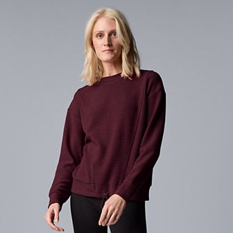 Women's Simply Vera Vera Wang Drawcord Hem Cozy Pullover Top