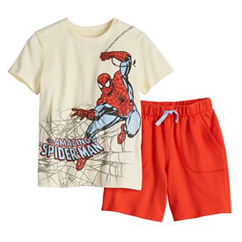Boys 4-8 Marvel The Amazing Spiderman Short Sleeve Tee & Shorts Set