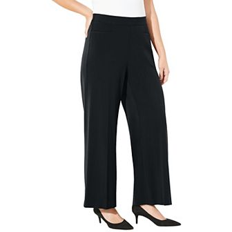 Catherines Women's Plus Size Refined Wide Leg Pant