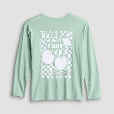 Girls 6-20 SO® Long Sleeve Oversized Graphic Tee in Regular & Plus Size