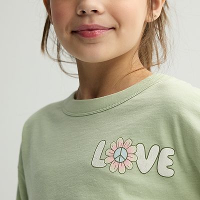 Girls 6-20 SO® Long Sleeve Oversized Graphic Tee in Regular & Plus