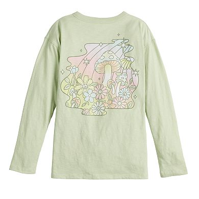 Girls 6-20 SO® Long Sleeve Oversized Graphic Tee in Regular & Plus Size