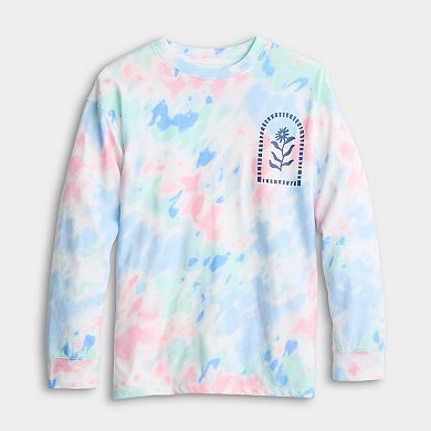 Girls 6-20 SO® Long Sleeve Oversized Graphic Tee in Regular & Plus Size