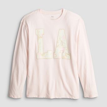 Girls 6-20 SO® Long Sleeve Oversized Graphic Tee in Regular & Plus Size
