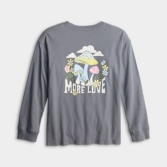 Girls 6-20 SO® Long Sleeve Oversized Graphic Tee in Regular & Plus Size