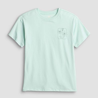 Girls 7-20 SO® Short Sleeve Oversized Graphic Tee in Regular & Plus Size