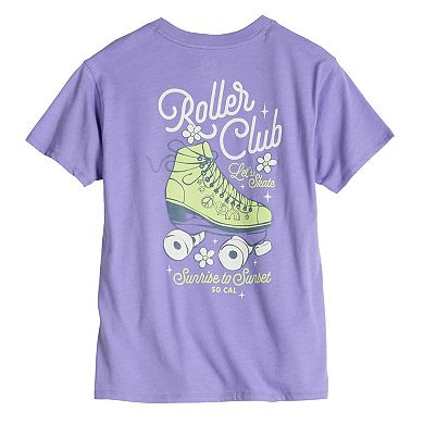 Girls 7-20 SO® Short Sleeve Oversized Graphic Tee in Regular & Plus Size