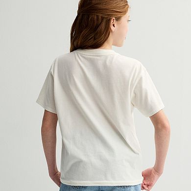 Girls 7-20 SO® Short Sleeve Oversized Graphic Tee in Regular & Plus Size