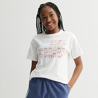 Girls 7-20 SO® Short Sleeve Oversized Graphic Tee in Regular & Plus Size