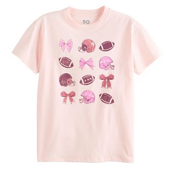 Girls 7-20 SO® Short Sleeve Oversized Graphic Tee in Regular & Plus Size