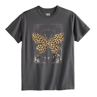 Girls 7-20 SO® Short Sleeve Oversized Graphic Tee in Regular & Plus Size