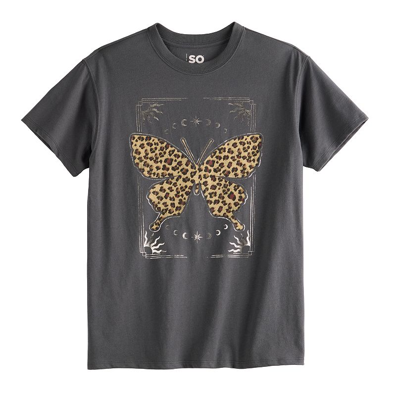 Girls 7-20 SO® Short Sleeve Oversized Graphic Tee in Regular & Plus Size
