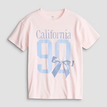 Girls 7-20 SO® Short Sleeve Oversized Graphic Tee in Regular & Plus Size