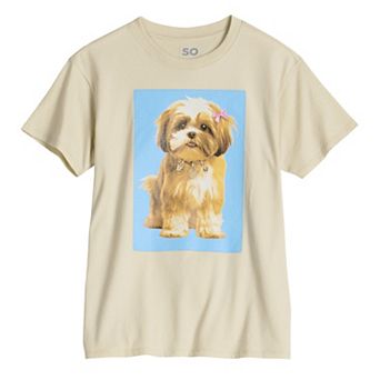 Girls 7-20 SO® Short Sleeve Oversized Graphic Tee in Regular & Plus Size