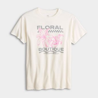 Girls 7-20 SO® Short Sleeve Oversized Graphic Tee in Regular & Plus Size