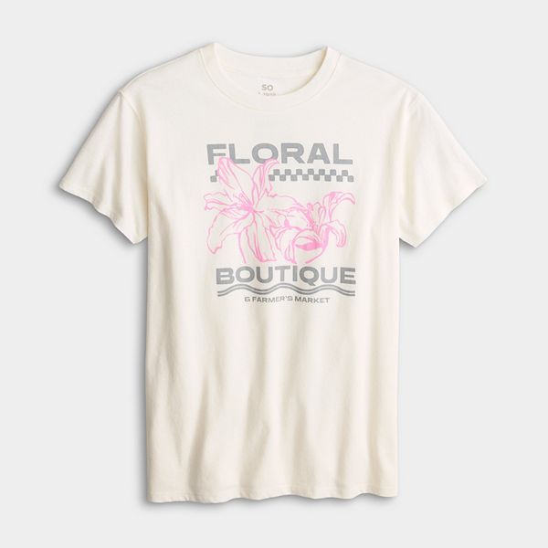 Детские Girls 7-20 SO ® Short Sleeve Oversized Graphic Tee in Regular & Plus Size — фото 1