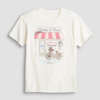 Girls 7-20 SO® Short Sleeve Oversized Graphic Tee in Regular & Plus Size