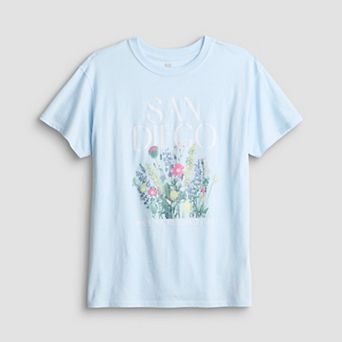 Girls 7-20 SO® Short Sleeve Oversized Graphic Tee in Regular & Plus Size