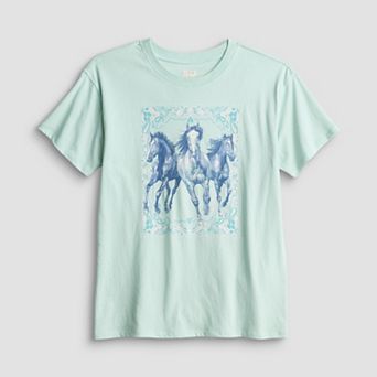 Girls 7-20 SO® Short Sleeve Oversized Graphic Tee in Regular & Plus Size