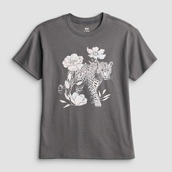 Girls 7-20 SO® Short Sleeve Oversized Graphic Tee in Regular & Plus Size