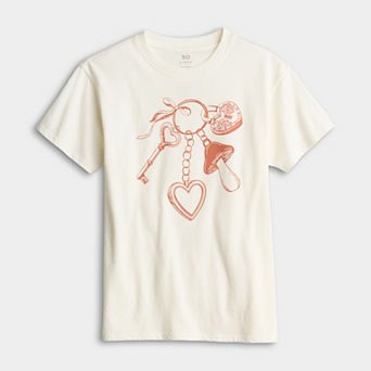 Girls 7-20 SO® Short Sleeve Oversized Graphic Tee in Regular & Plus Size