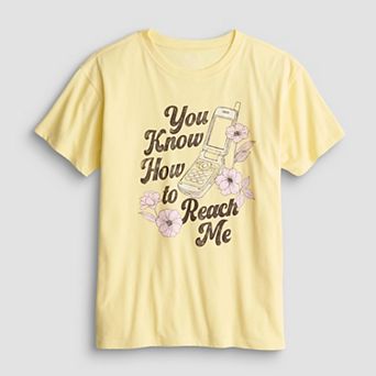 Girls 7-20 SO® Short Sleeve Oversized Graphic Tee in Regular & Plus Size