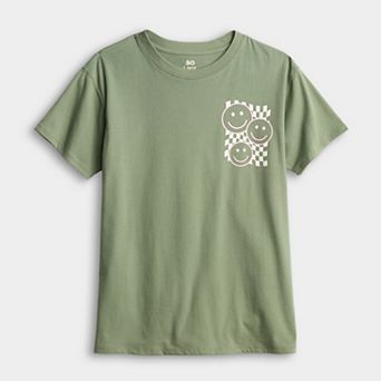 Girls 7-20 SO® Short Sleeve Oversized Graphic Tee in Regular & Plus Size