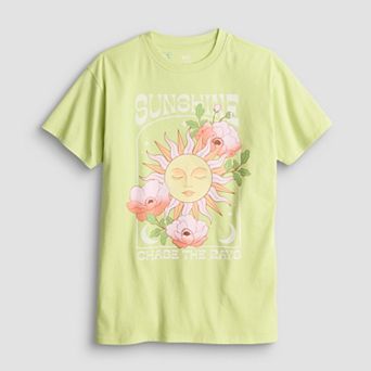 Girls 7-20 SO® Short Sleeve Oversized Graphic Tee in Regular & Plus Size