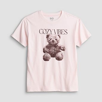Girls 7-20 SO® Short Sleeve Oversized Graphic Tee in Regular & Plus Size