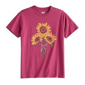 Girls 7-20 SO® Short Sleeve Oversized Graphic Tee in Regular & Plus Size