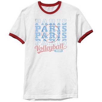 Men's Paris Volleyball 2024 Ringer Graphic Tee