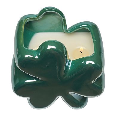 Celebrate Together St. Patrick's Day Shamrock Iridescent Candle