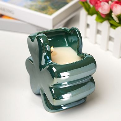 Celebrate Together St. Patrick's Day Shamrock Iridescent Candle
