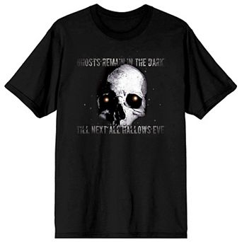 Men's Halloween Skull Ghosts Remain in the Dark Graphic Tee