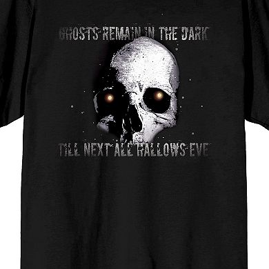 Men's Halloween Skull Ghosts Remain in the Dark Graphic Tee