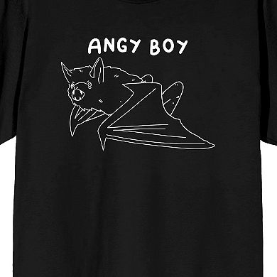 Men's Halloween "Angy Boy" Bat Graphic Tee