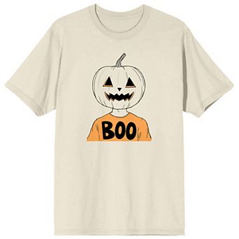 Men's Halloween Boo Jack-O-Lantern Graphic Tee