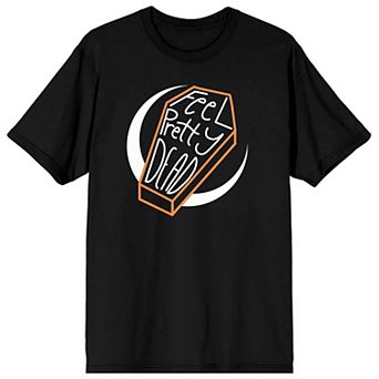Men's Halloween "Feel Pretty Dead" Coffin Graphic Tee