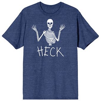 Men's Halloween Half Skeleton "Heck" Graphic Tee