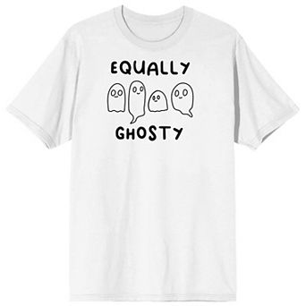 Men's Halloween Cartoon "Equally Ghosty" Graphic Tee