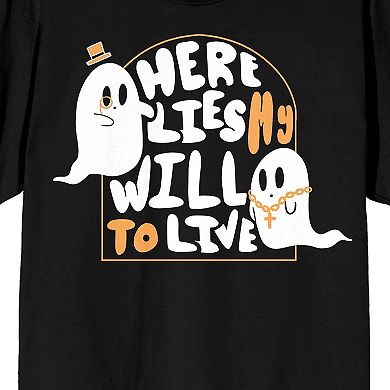 Men's Halloween Dapper Ghost Duo Graphic Tee