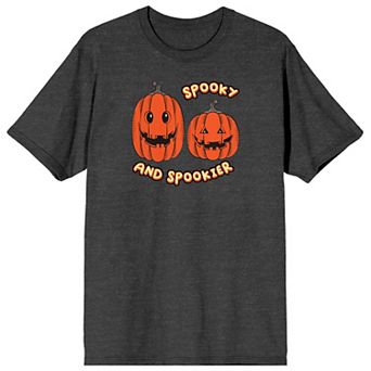 Men's Halloween Pumpkins Spooky & Spookier Graphic Tee