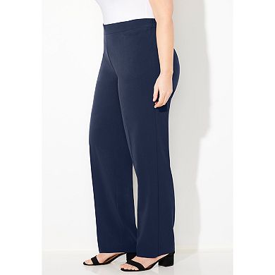 Catherines Women's Plus Size Petite Refined Pull-On Curvy Pant