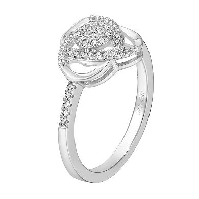 Sterling Silver 1/4 Carat T.W. Diamond Knot Ring