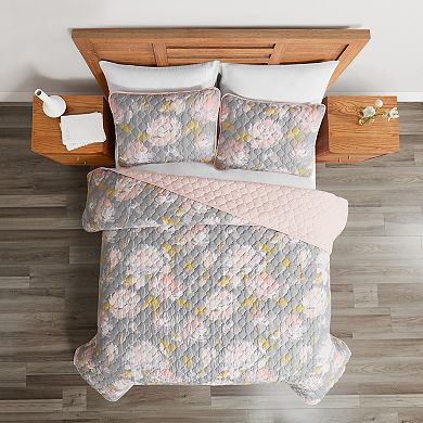 Threaded Bloom 2-piece Quilt Set