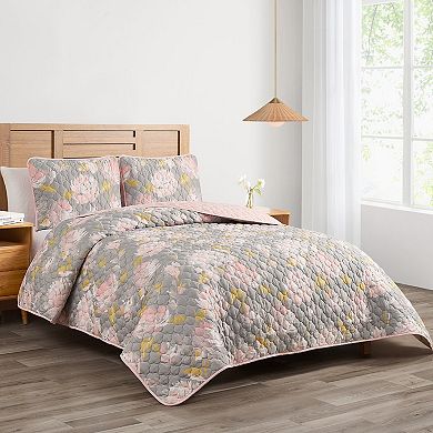 Threaded Bloom 2-piece Quilt Set